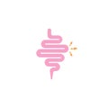 intestines symbol for digestive logo vector icon illustration