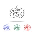 Intestines symbol or icon. Elements of human body parts multi colored icons. Premium quality graphic design icon. Simple icon for