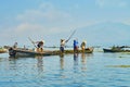 Villagers at work on Inle Lake, Myanmar