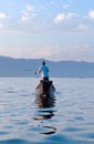 Intha people on Inle Lake in Shan State of Myanmar Royalty Free Stock Photo