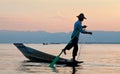 Intha people on Inle Lake in Shan State of Myanmar Royalty Free Stock Photo