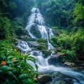Inthanon oasis Beautiful waterfall in Inthanon National Park, Thailand Royalty Free Stock Photo