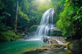 Inthanon oasis Beautiful waterfall in Inthanon National Park, Thailand Royalty Free Stock Photo