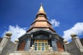 Inthanon pagoda against blue sky Royalty Free Stock Photo
