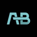 intial ab letter logo vector icon illustration Royalty Free Stock Photo