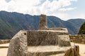 Intihuatana Altar. Machu Picchu, Cusco, Peru, South America. Royalty Free Stock Photo