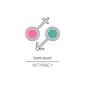 Intimacy line icon