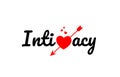 intimacy word text typography design logo icon
