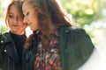 Intimacy between young lesbian girls Royalty Free Stock Photo