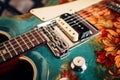 Intimate Closeup guitar. Generate Ai Royalty Free Stock Photo