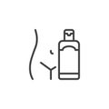 Intimate hygiene gel line icon