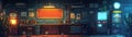 Intimate look at a chibi pixel art game setting with a level up button