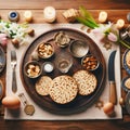 Intimate passover seder table with heartfelt traditional touches