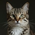 Intimate portrait captures felines whiskers, eyes, and soft fur