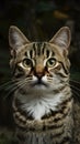 Intimate portrait captures felines whiskers, eyes, and soft fur