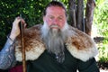 Portrait of a Viking warrior with a long beard Royalty Free Stock Photo