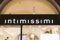 Intimissimi women`s lingerie boutique shop sexy marketing sign black friday