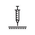 Intradermal injection icon Black line art vector logo