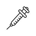 Intradermal injection icon linear graphics set vector