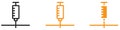 Precise Intradermal Injection Icon for Medical and Health Graphics Essential for Representing Injections and Vaccination