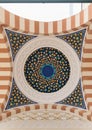 Intrados of dome at modern Islamic Grand Camlia Mosque, located in Camlica hill in Uskudar district, Istanbul, Turkey