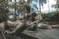 Intramuros, Manila, Philippines - A detailed sculpture depicting a sad scene at Plazuela de Sta. Isabel.