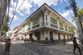 Intramuros, Manila, Philippines - An ornate spanish colonial era building along the corner of Urdaneta and General Luna.