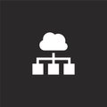 intranet icon. Filled intranet icon for website design and mobile, app development. intranet icon from filled office collection