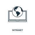 Intranet icon outline style. Simple glyph from icons collection. Line Intranet icon for web design and software