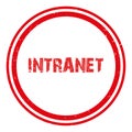 intranet stamp on white Royalty Free Stock Photo