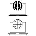 Intranet vector icon set. browser illustration sign collection. homepage symbol.