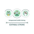Intrapersonal conflict solving concept icon Royalty Free Stock Photo