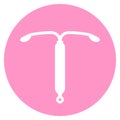 Intrauterine contraception device vector icon