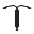 Intrauterine contraceptive device IUD vector icon