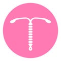 Intrauterine contraceptive device iud vector icon