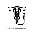 Intrauterine insemination black glyph icon