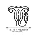 Intrauterine insemination linear icon