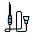 Intravenous catheter icon color outline vector Royalty Free Stock Photo