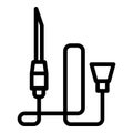 Intravenous catheter icon, outline style Royalty Free Stock Photo