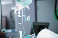 Intravenous drip bag on the ready for use in the hospital room Royalty Free Stock Photo