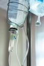 Intravenous therapy iv infusion set. Infusion therapy system Royalty Free Stock Photo