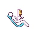 Intravenous therapy procedure RGB color icon