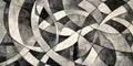 An intricate abstract background featuring intertwining lines and shapes in