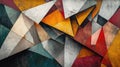 Intricate Abstract Composition of Overlapping Geometric Shapes Creating a Three-Dimensional Illusion Royalty Free Stock Photo