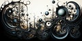 Intricate Abstract Digital Art Featuring Futuristic Geometric Patterns and Spheres for Contemporary Design