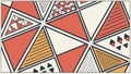 Intricate Abstract Geometric Triangle Pattern in Warm Earthy and Red Hues, vector design Generative AI Royalty Free Stock Photo