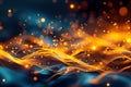 Intricate Abstract lines glowing. Generate Ai