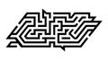 Intricate Abstract Maze Puzzle, Challenge and Problem Solving, vector design Generative AI Royalty Free Stock Photo