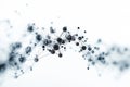 Abstract molecular network structure on a clean white background, showcasing intricate data visualization. Royalty Free Stock Photo