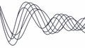 Intricate abstract wavy line pattern in a dynamic illustration vector design Generative AI Royalty Free Stock Photo